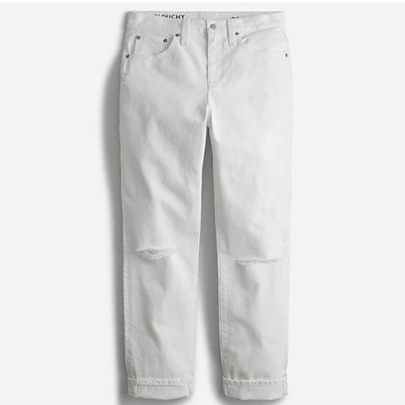 J.Crew slouchy boyfriend jean in white - Picture 4 of 7